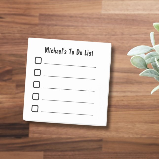 Simple To Do List  Post-it Notes (Custom to do list with checkboxes and lines on sticky notes.)