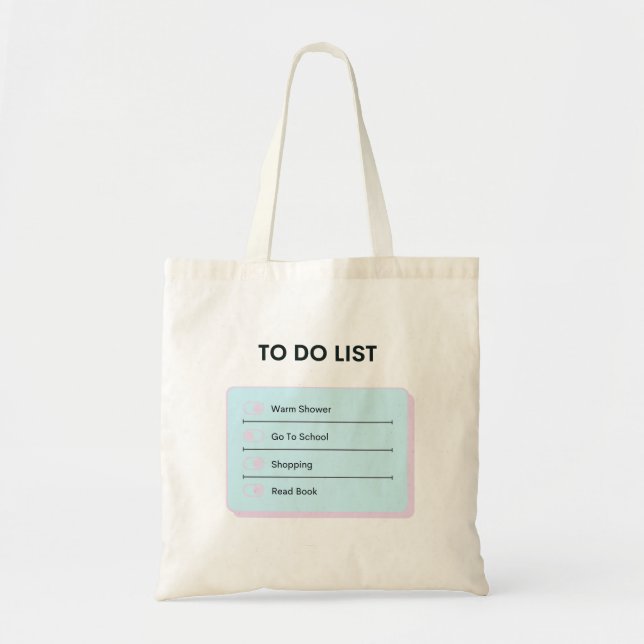 Simple To Do List Tote Bags (Front)