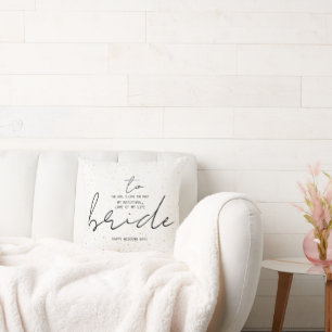 Simple To My Bride On Our Wedding Day Add Name  Throw Pillow