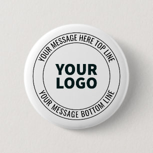 Simple to Replace with Your Logo or Image  2 Inch Round Button