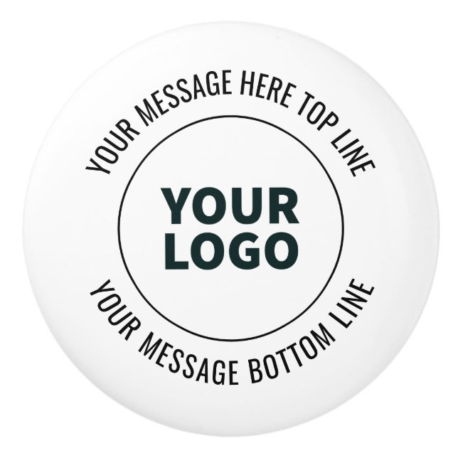 Simple to Replace with Your Logo or Image  Ceramic Knob (Front)