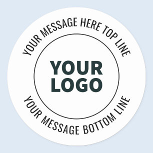 Simple to Replace with Your Logo or Image  Classic Round Sticker