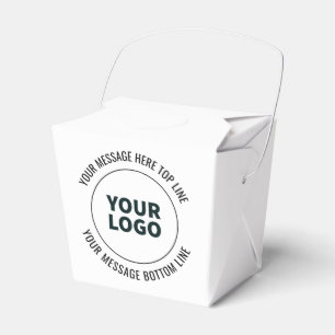 Simple to Replace with Your Logo or Image Favor Box