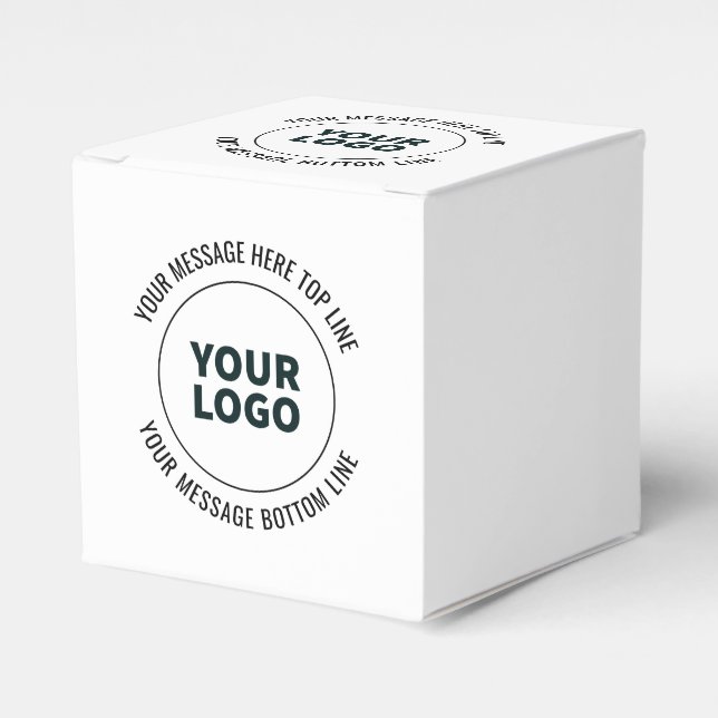 Simple to Replace with Your Logo or Image  Favor Box (Front Side)
