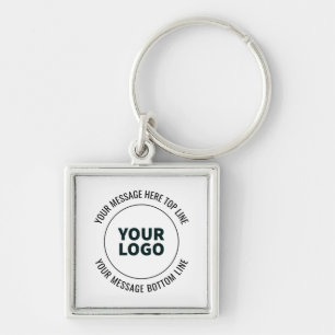 Simple to Replace with Your Logo or Image  Keychain