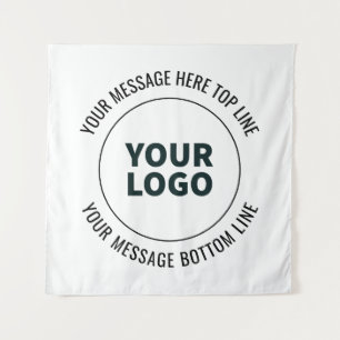 Simple to Replace with Your Logo or Image  Tapestry