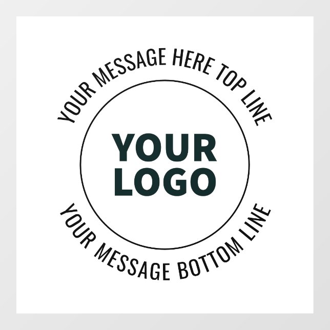 Simple to Replace with Your Logo or Image  Window Cling (Sheet)
