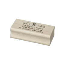 Simple Traditional Monogram Custom Return Address