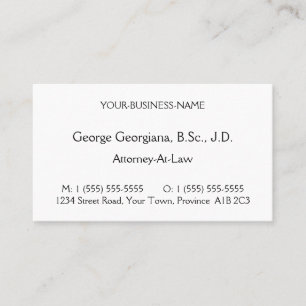 Simple, Traditional, Vintage Style Business Card