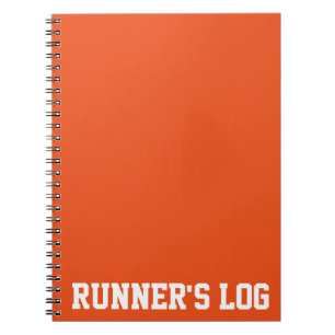 Simple Training Runner's Log Basic Colors Notebook