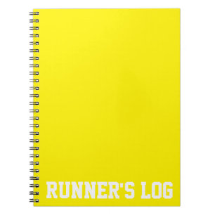 Simple Training Runner's Log Basic Colours Notebook