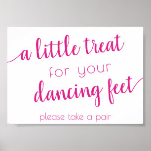 Simple Treat for Dancing Feet Hot Pink Event Poster