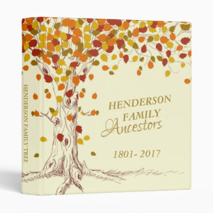 Simple Tree Design Family Tree Binder