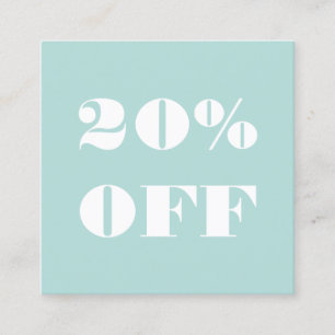Simple trendy pastel blue minimalist modern discount card