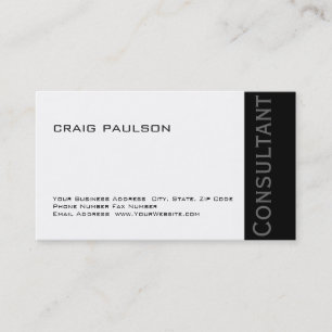 Simple Trendy Plain Consultant Business Card
