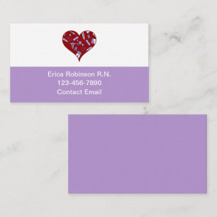 Simple Trendy Registered Nurse Medical Business Card