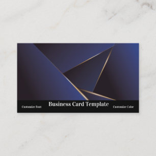 Simple Triangle Abstract Blue Classy Business Card