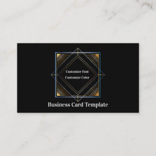 Simple Triangle Sun Metallic Classy Business Card