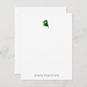 Simple Tropical Toucan Personalized Card