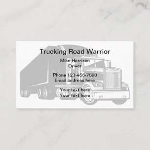 Simple Truck Driver Shipping Business Card