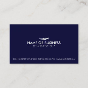 simple trumpet business card