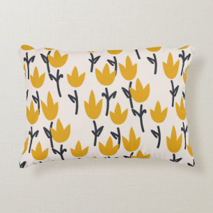 Simple tulip flower seamless pattern accent pillow