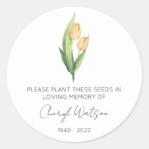 Simple Tulip Memorial Seed Packet
