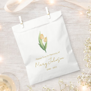 Simple Tulip Seed packet Funeral Favour Bag