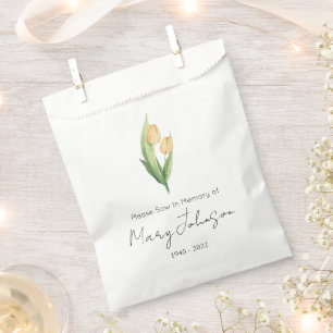 Simple Tulip Seed packet Funeral Favour Bag