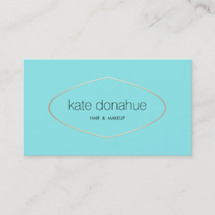 Simple Turquoise Aesthetician Beauty Salon & Spa 2 Business Card