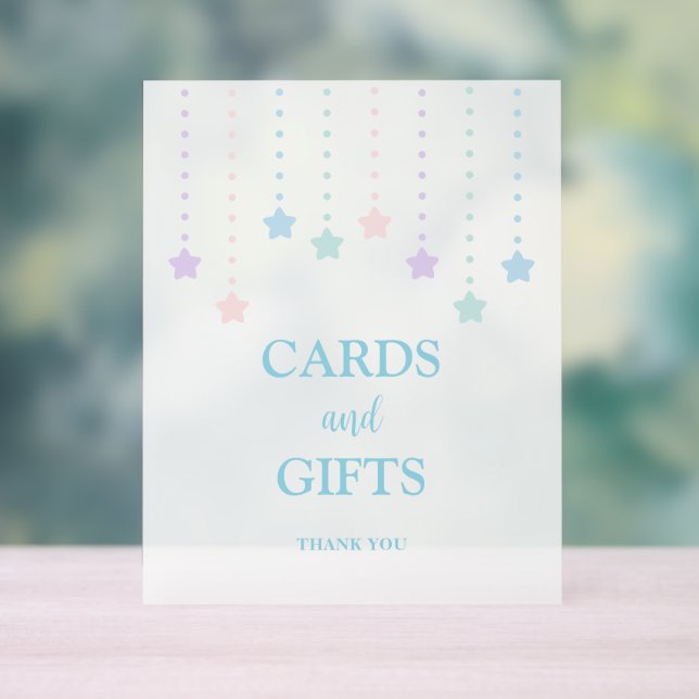 Simple Twinkle Little Stars Cards and Gifts Sign (Neutral)