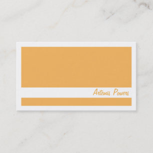 Simple Two colour business card, orange and white Card