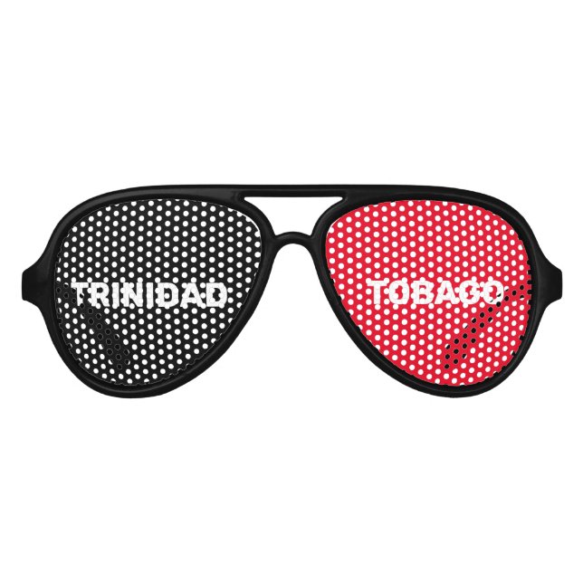 Simple Two Coloured Trinidad & Tobago Aviator Sunglasses (Front)