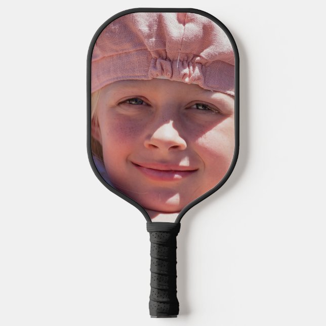 Simple two photo custom pickleball paddle (Front)