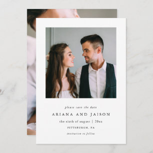Simple Two Photo Wedding Save The Date