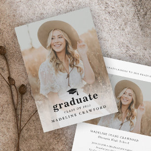 Simple Type 2 Photo Graduation Invitation