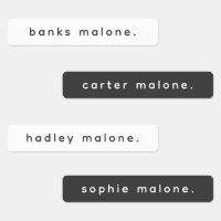 Simple Type Black and White Kids Waterproof Name