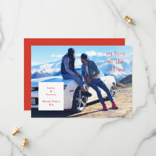 Simple Type Design Full Photo Save The Date