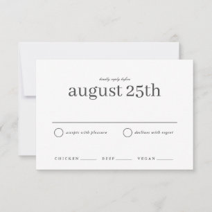 Simple Type Wedding RSVP Save The Date