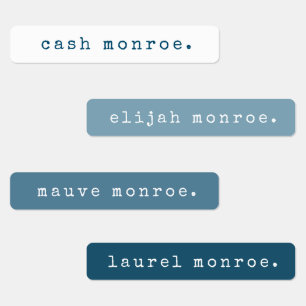 Simple Typewriter Kids Waterproof Name