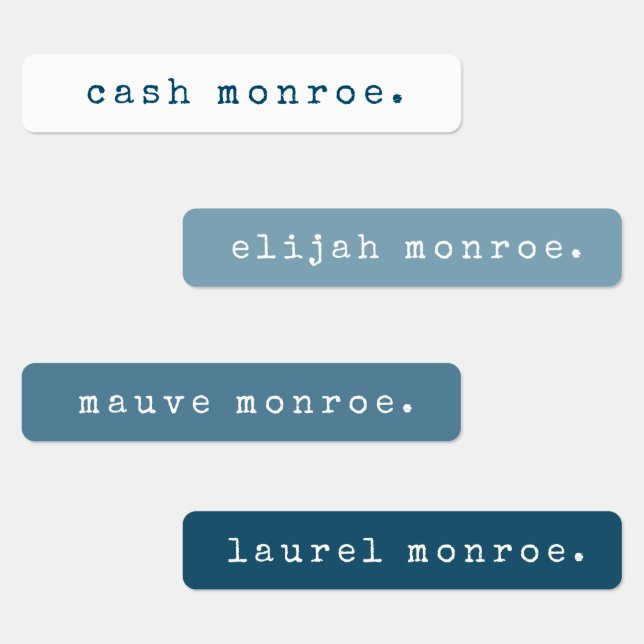 Simple Typewriter Kids Waterproof Name (Group)