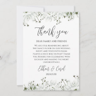 simple typographie mariage cartes de remerciements