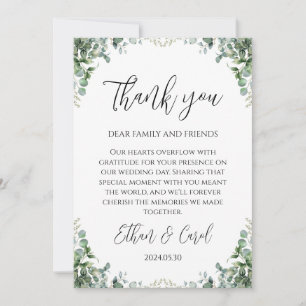simple typographie mariage cartes de remerciements