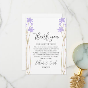 simple typographie mariage cartes de remerciements