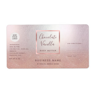 Simple typographie rose or logo cosmétique