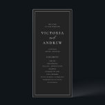 Simple Typography Black Formal Wedding Program<br><div class="desc">Add a personal touch to your wedding with our customizable wedding programs, featuring simple typography and elegant calligraphy. These programs are perfect for sharing your ceremony details, from the schedule to your wedding party, all while keeping things stylish and easy to read. The mix of modern typography and graceful calligraphy...</div>