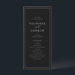 Simple Typography Black Formal Wedding Program<br><div class="desc">Add a personal touch to your wedding with our customizable wedding programs, featuring simple typography and elegant calligraphy. These programs are perfect for sharing your ceremony details, from the schedule to your wedding party, all while keeping things stylish and easy to read. The mix of modern typography and graceful calligraphy...</div>