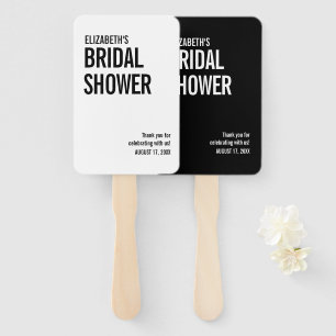 Simple Typography Bridal Shower Hand Fan