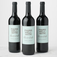 Simple Typography Easter Personalized Wine Label