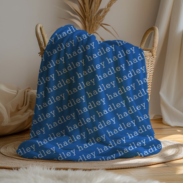 Simple Typography Name Fleece Blanket (Creator Uploaded)
